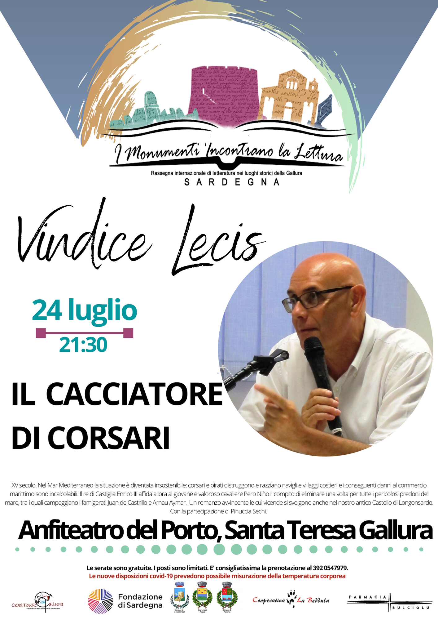 locandina rassegna letteraria 2020 Lecis 24 luglio